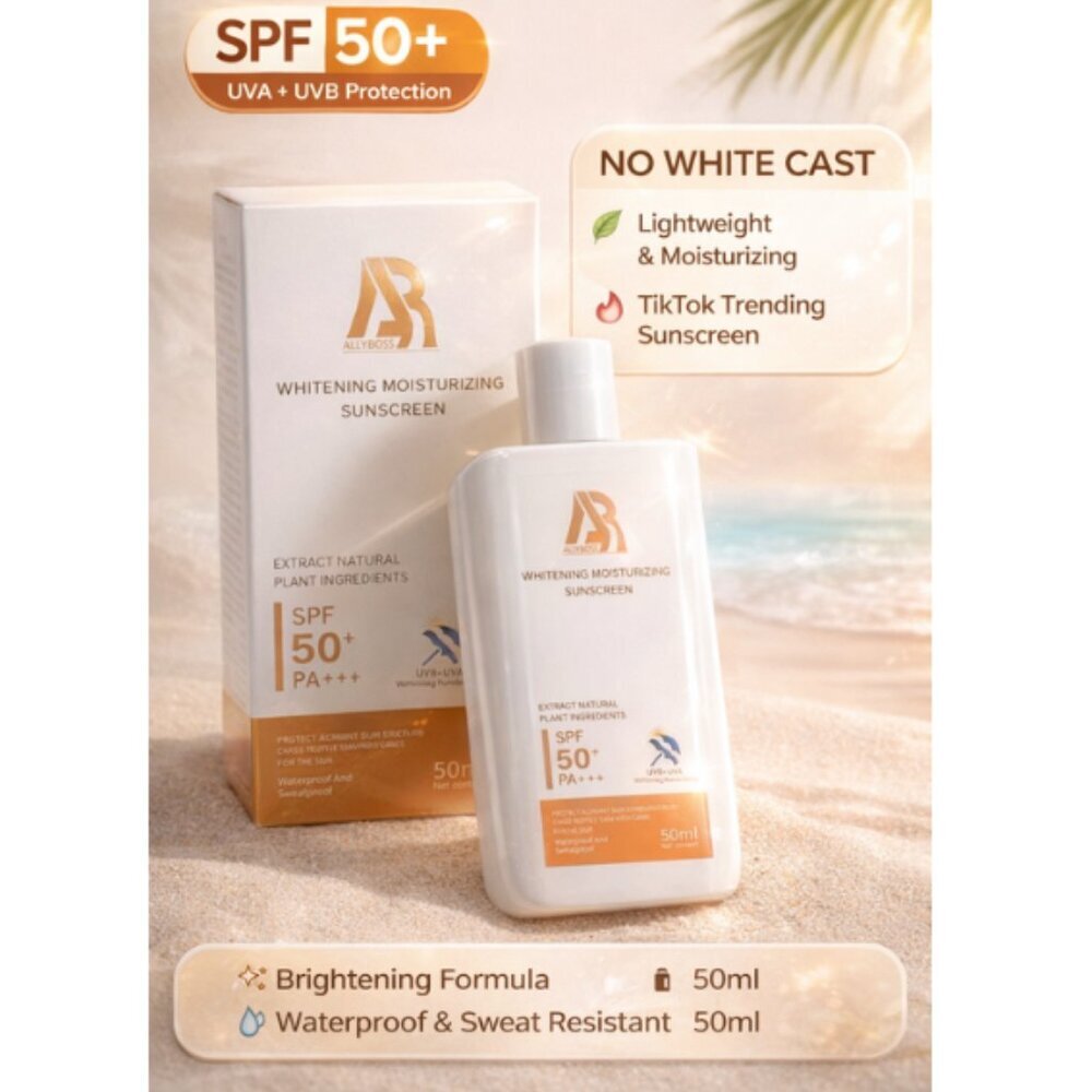 SPF 50+ PA+++ Amy Rose Moisturizing Sunscreen 50ml UVA UVB Waterproof Exp 2027